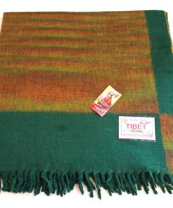 100% Yak Wool Blanket, Avocado Green Color - Image 2