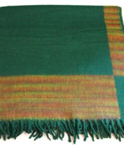 100% Yak Wool Blanket, Avocado Green Color - Image 3