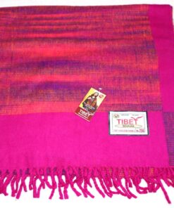 100% Yak Wool Blanket, Hot Pink Color - Image 2