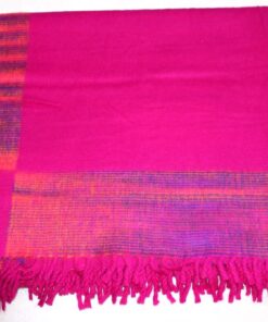100% Yak Wool Blanket, Hot Pink Color - Image 3