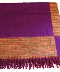 100% Yak Wool Blanket, Magenta Purple Color - Image 3