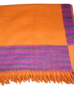 100% Yak Wool Blanket, Mustard Yellow Color - Image 3