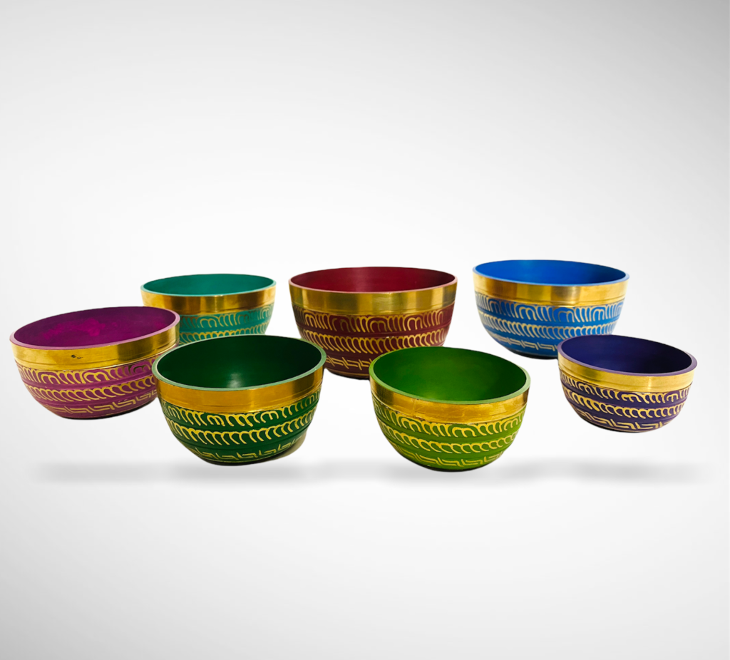Top 10 Famous Products of Nepal 4 Seven Chakra Colors Healing Singing Bowls