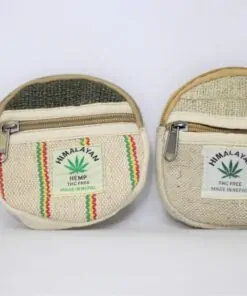 hemp round coin purse