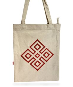 cotton endless knot tote bag