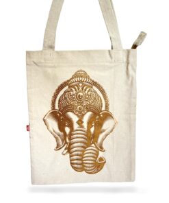 cotton ganesh tote bag
