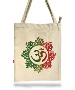cotton om mandala tote bag