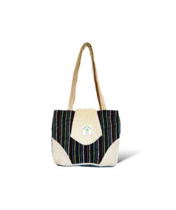 carnival multi stripes cotton ladies small handbags