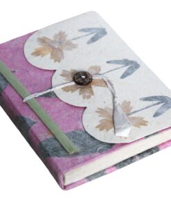 Purple color flower lokta notebook 15x12 cm